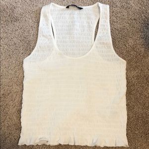 Scrunch ruffle tank